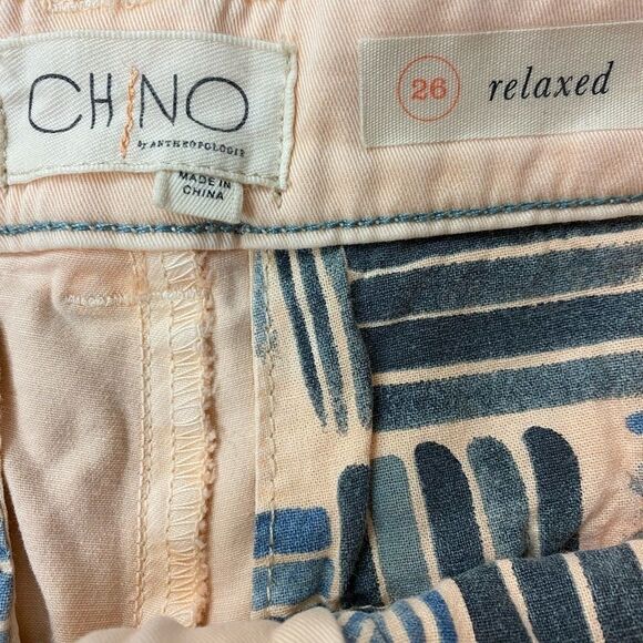 ANTHROPOLOGIE‎ pale peach chinos, relaxed fit - Picture 5 of 8